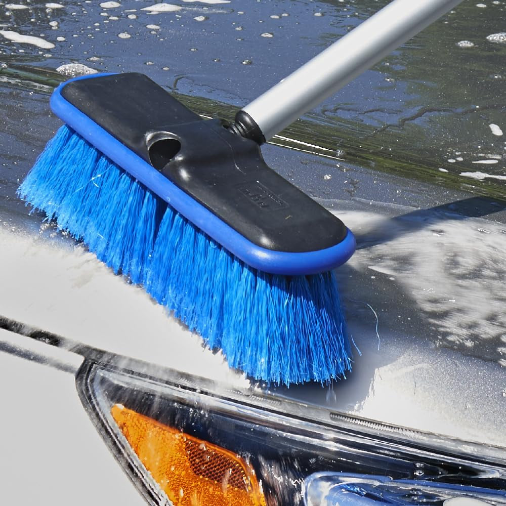 Professional Hydropower 9” Soft Wash Brush with Protective Bumper – Compatible with Waterflow Poles, Cleaning Brush, Great for Cars, Boats, Siding, Windows & Delicate Surfaces